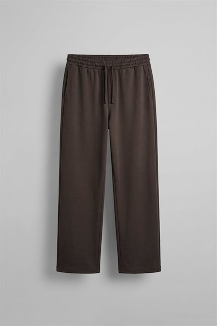 Erkek Baggy Fit Rahat Kesim Esnek Kumaş Eşofman Altı Kahverengi