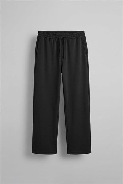 Erkek Baggy Fit Rahat Kesim Esnek Kumaş Eşofman Altı Siyah