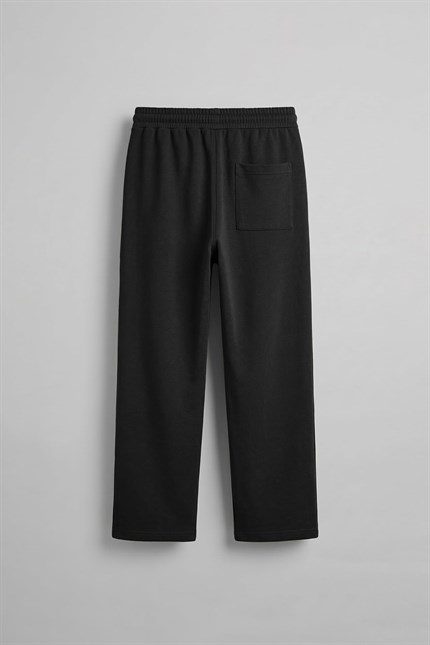 Erkek Baggy Fit Rahat Kesim Esnek Kumaş Eşofman Altı Siyah