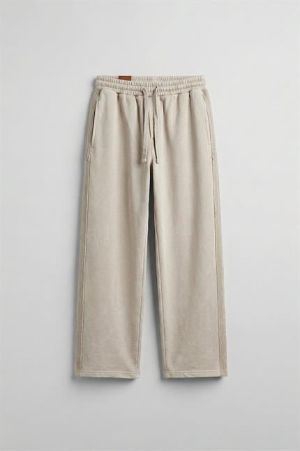 Erkek Baggy Fit Yıkamalı Jogger Pantolon Taş