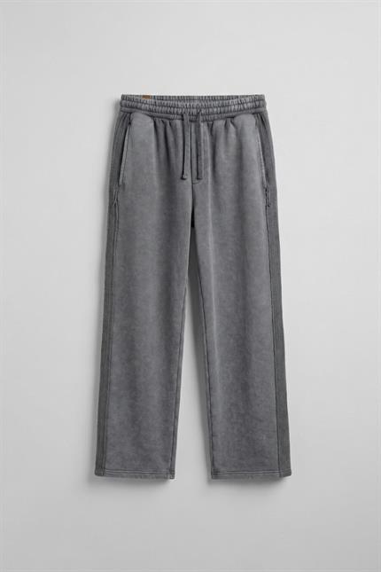 Erkek Baggy Fit Yıkamalı Jogger Pantolon Füme