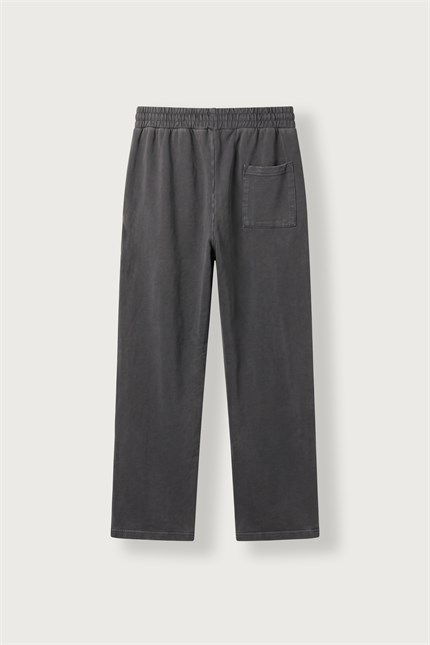 Erkek Baggy Fit Yıkamalı Pamuklu Eşofman Altı Siyah