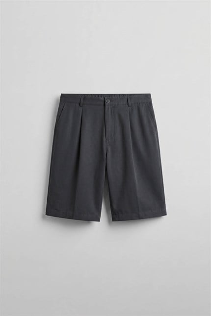 Erkek Baggy Kesim Modal Karışımlı Şort Siyah