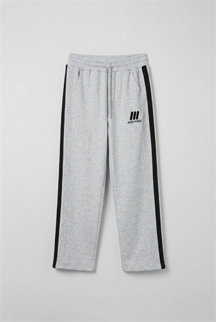 Erkek Baggy Şerit Detaylı Eşofman Altı Gri