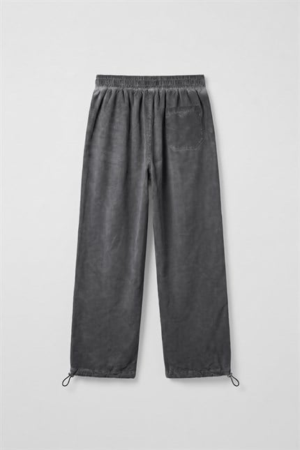 Erkek Baggy Yıkamalı Paraşüt Jogger Eşofman Altı Antrasit