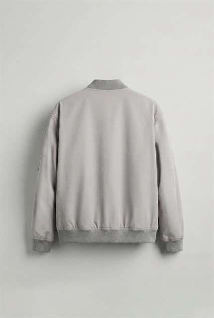 Erkek Basic Bomber Ceket Gri