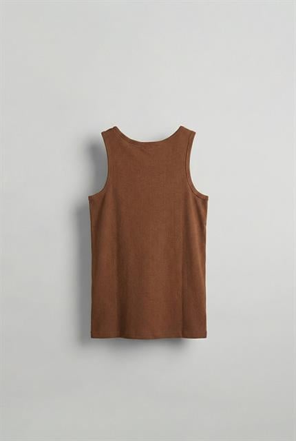 Erkek Basic Fitilli Kumaş Sporcu Atlet Kahverengi