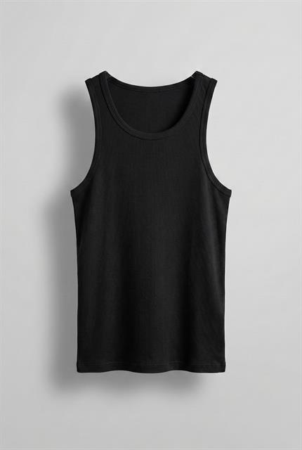 Erkek Basic Fitilli Kumaş Sporcu Atlet Siyah