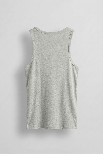 Erkek Basic Fitilli Kumaş Sporcu Atlet Gri