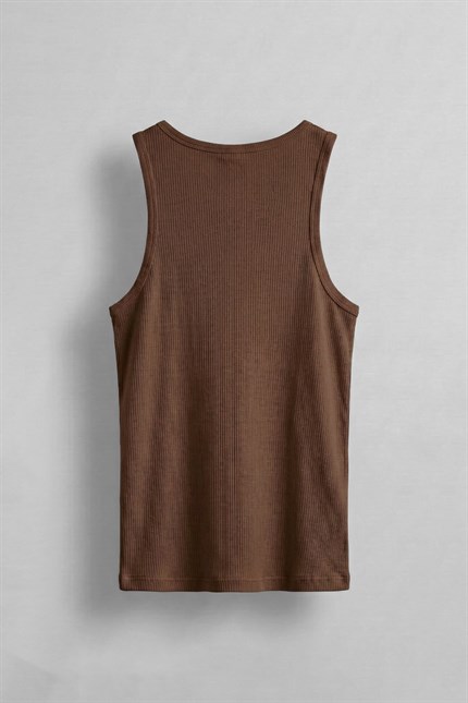 Erkek Basic Fitilli Kumaş Sporcu Atlet Kahverengi