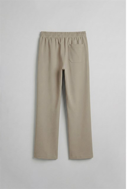 Erkek Beli Lastikli Baggy Pantolon Bej