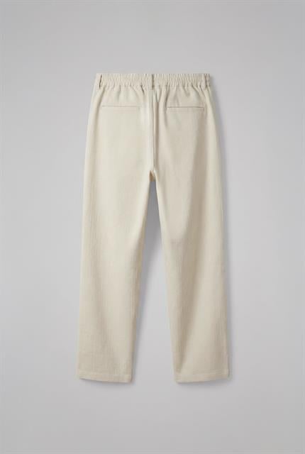 Erkek Beli Lastikli Desenli Baggy Pantolon Bej