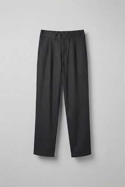 Erkek Beli Lastikli Desenli Baggy Pantolon Siyah