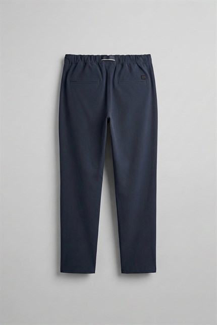 Erkek Beli Lastikli Tecno Kumaş Slim Fit Pantolon Lacivert