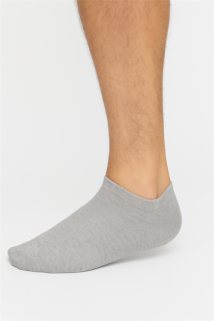 Erkek Bilek Boy 3lü Pamuklu Patik Çorap Siyah Gri Beyaz