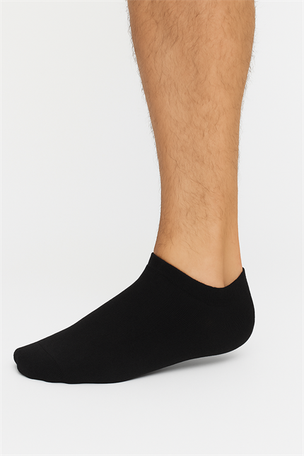 Erkek Bilek Boy 3lü Pamuklu Patik Çorap Siyah Gri Beyaz