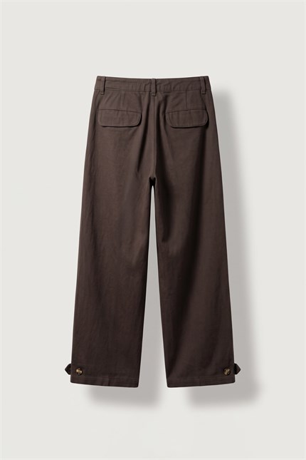Erkek Bol Kalıp Premium Gabardin Pantolon Kahverengi
