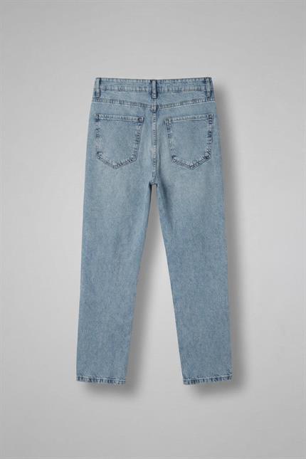 Erkek Boyfriend Fit Distressed Jean Mavi