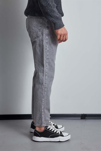 Erkek Boyfriend Fit Jean Pantolon Açık Gri