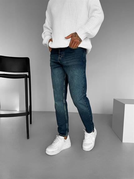 Erkek Boyfriend Fit Jean Pantolon Lacivert