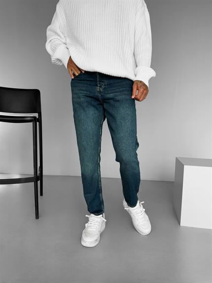 Erkek Boyfriend Fit Jean Pantolon Lacivert