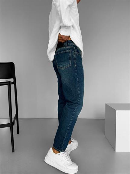 Erkek Boyfriend Fit Jean Pantolon Lacivert
