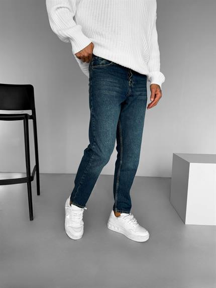 Erkek Boyfriend Fit Jean Pantolon Lacivert