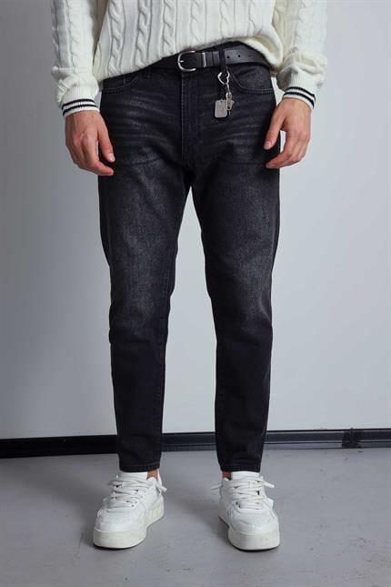 Erkek Boyfriend Fit Jean Pantolon Siyah