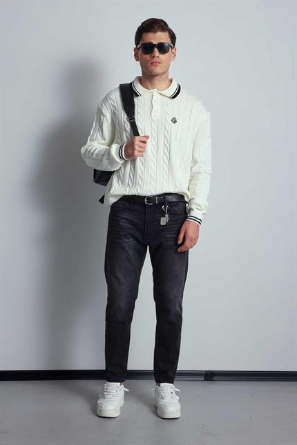 Erkek Boyfriend Fit Jean Pantolon Siyah