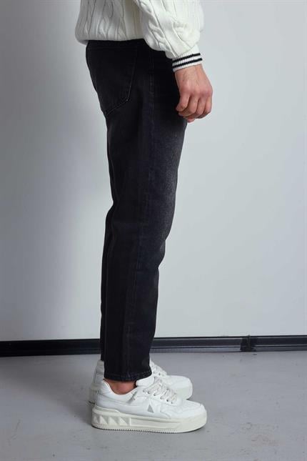 Erkek Boyfriend Fit Jean Pantolon Siyah