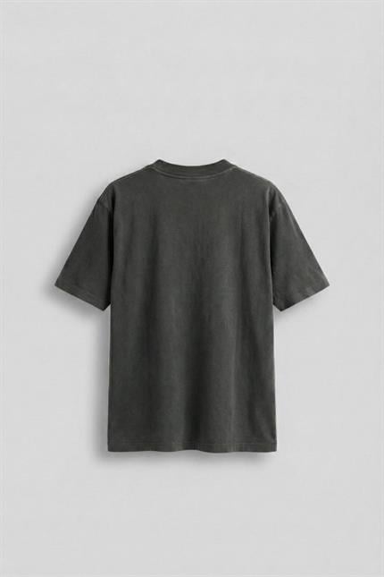 Erkek Catch Minimal Baskılı Oversize T-Shirt Siyah