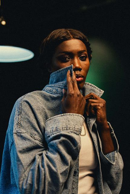 Erkek Denim Görünümlü Desenli Regular Fit Gömlek Mavi