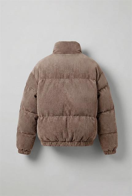 Erkek Dolgulu Fitilli Kadife Mont Açık Kahve