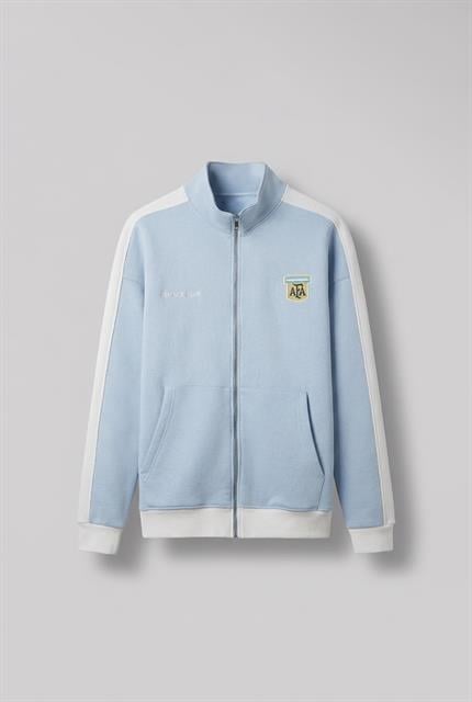 Erkek Fermuarlı Spor Relaxed Sweatshirt Açık Mavi