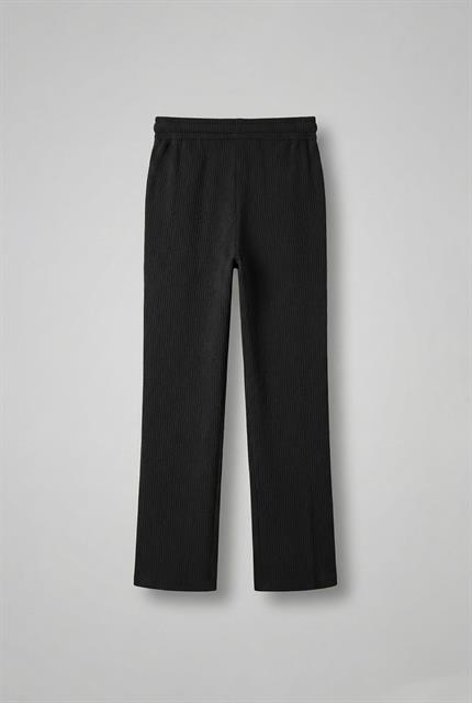 Erkek Fitilli Baggy Fit Rahat Eşofman Siyah