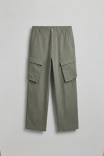 Erkek Kargo Cepli Esnek Baggy Pantolon Yeşil