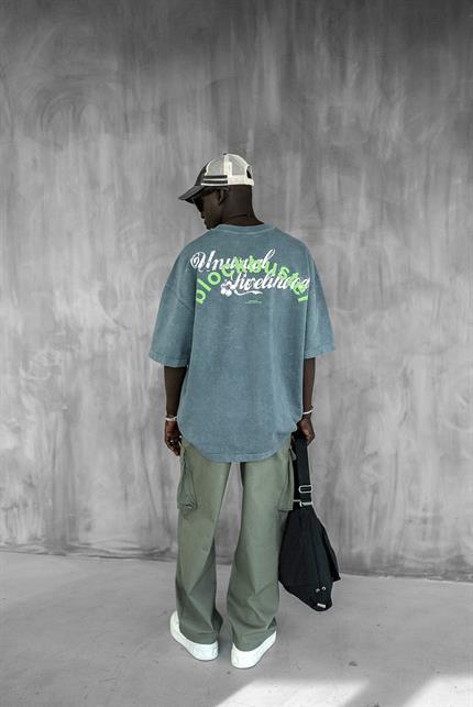 Erkek Kargo Cepli Esnek Baggy Pantolon Yeşil