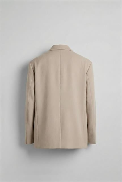 Erkek Kemerli Oversize Takım Elbise Bej