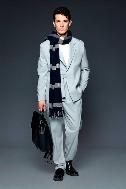 Erkek Kemerli Oversize Takım Elbise Gri