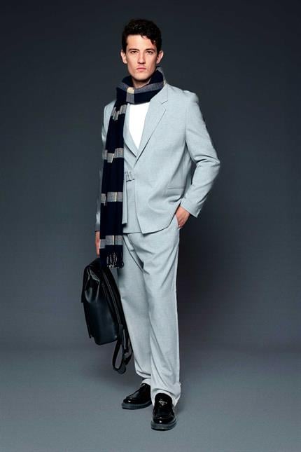 Erkek Kemerli Oversize Takım Elbise Gri