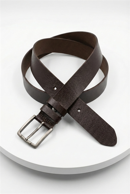 Erkek Klasik 4 Cm Kemer Kahve