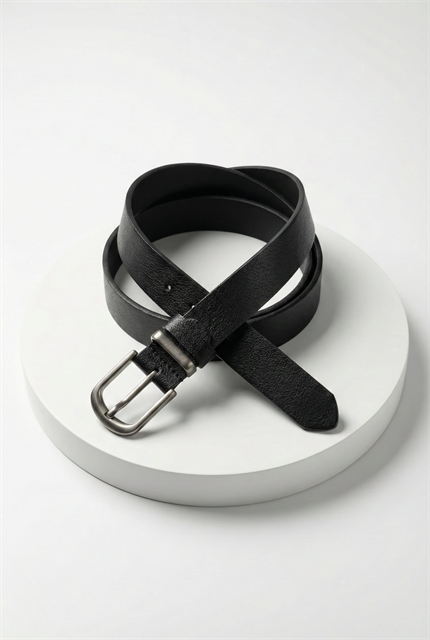 Erkek Klasik Tokalı Deri Kemer Siyah