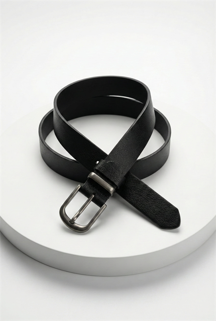 Erkek Klasik Tokalı Deri Kemer Siyah