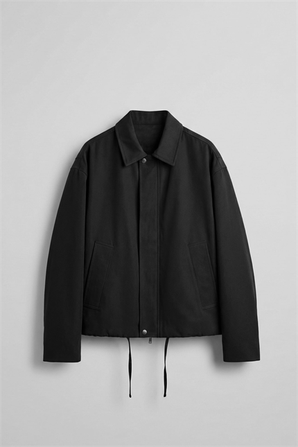 Erkek Kore Oversize Casual Bomber Ceket Siyah
