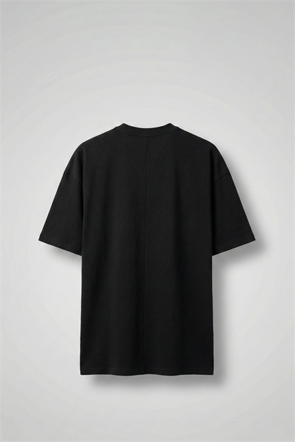 Erkek Lose Out Baskılı Oversize T-Shirt Siyah