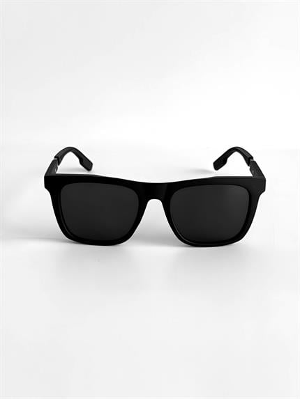 Erkek Mat Kare Çerçeveli Gözlük Siyah