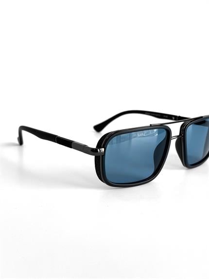 Erkek Mat Kare Çerçeveli Gözlük Siyah