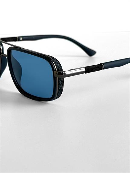 Erkek Mat Kare Çerçeveli Gözlük Siyah