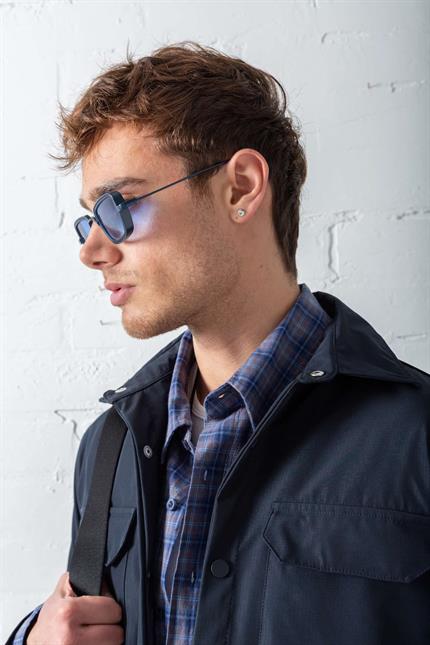 Erkek Önü Cepli Yakalı Slim Fit Ceket Lacivert