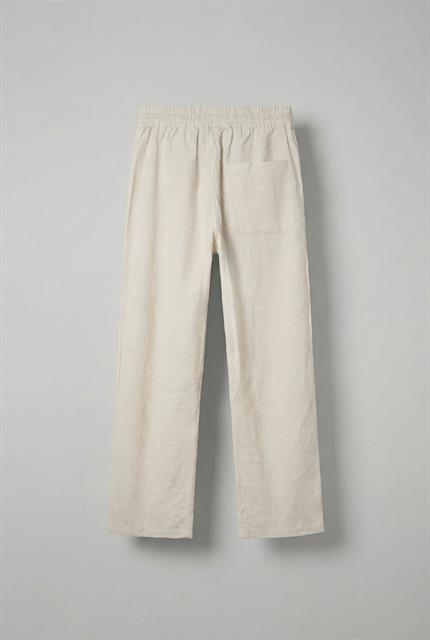 Erkek Örme Desenli Baggy Fit  Rahat Pantolon Bej